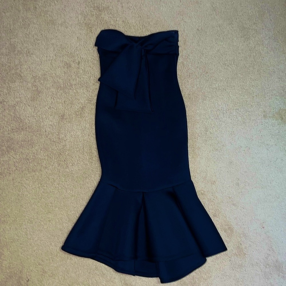 Navy blue tub top dress size large